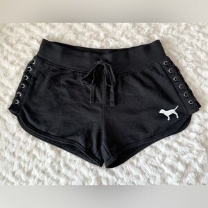 Black Victoria Secret PINK Lace Up Side Short